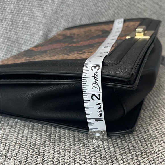 INC International Concepts Brown Snake Print Shoulder Bag - Picture 9 of 16